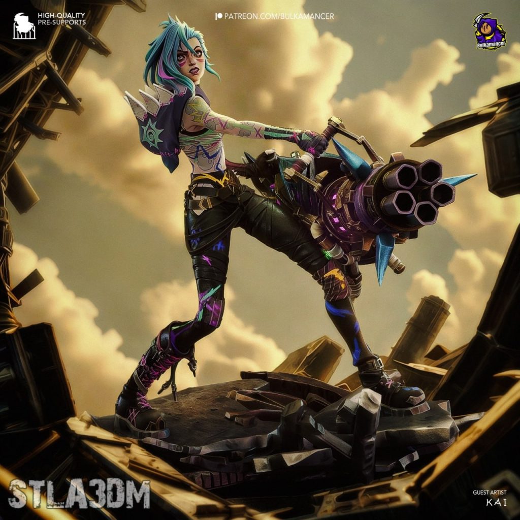 图片[2]-【英雄联盟】金克斯-3D合纵社-3D打印模型STL格式3mf格式免费下载！