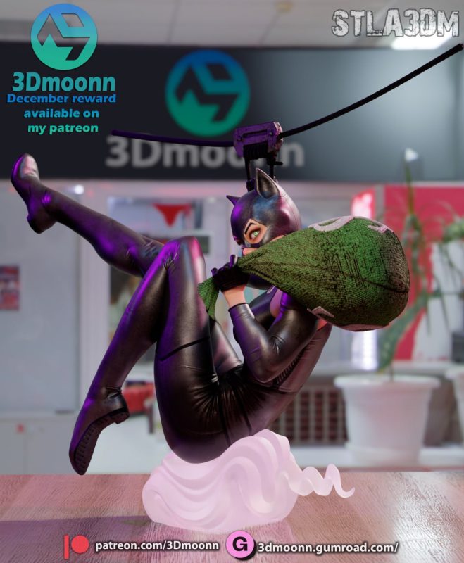 猫女-3D合纵社-3D打印模型STL格式3mf格式免费下载！