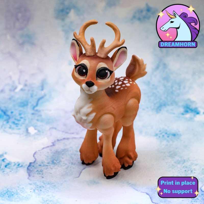 梅花鹿-3D合纵社-3D打印模型STL格式3mf格式免费下载！
