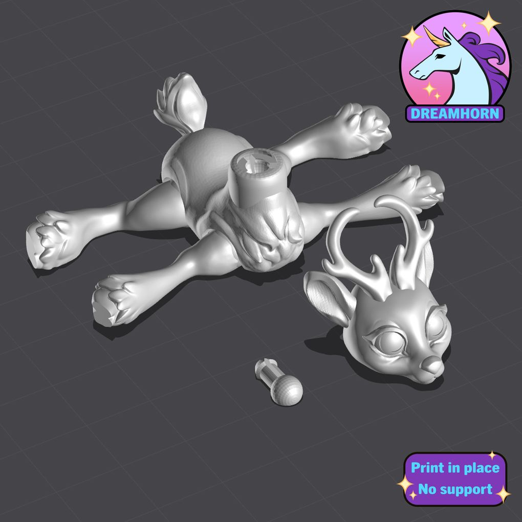 图片[2]-梅花鹿-3D合纵社-3D打印模型STL格式3mf格式免费下载！