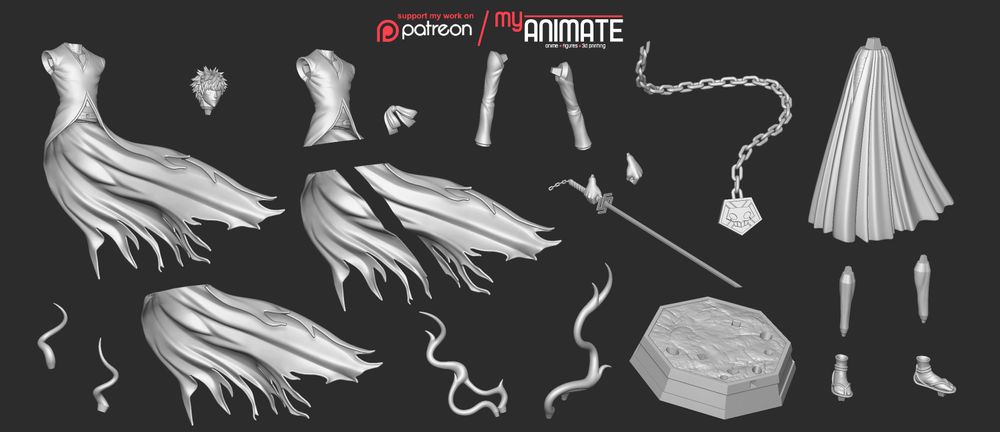 图片[2]-【死神】黑崎一护-3D合纵社-3D打印模型STL格式3mf格式免费下载！