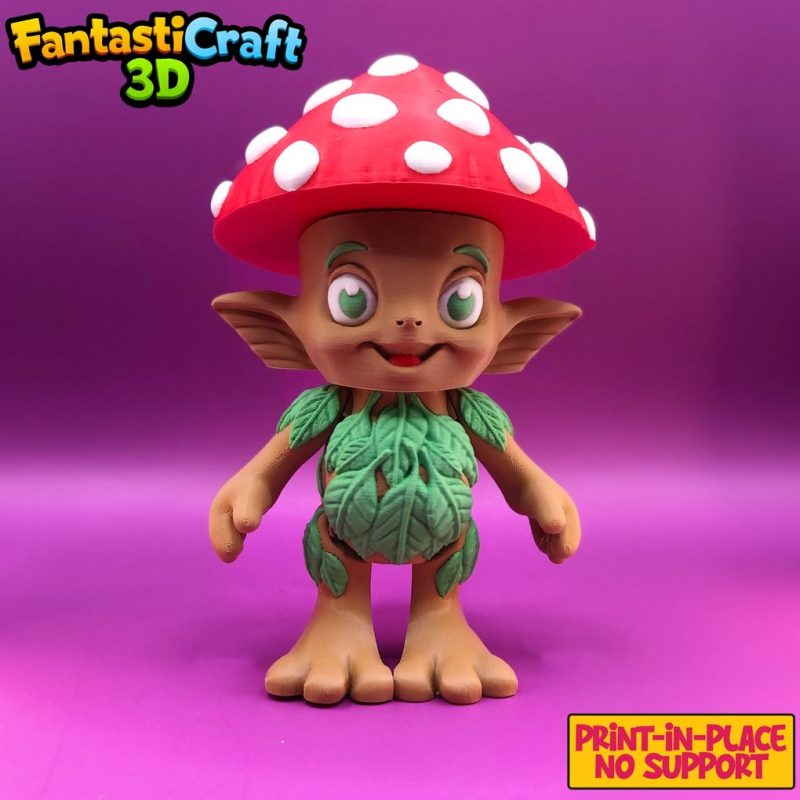 蘑菇精灵-3D合纵社-3D打印模型STL格式3mf格式免费下载！