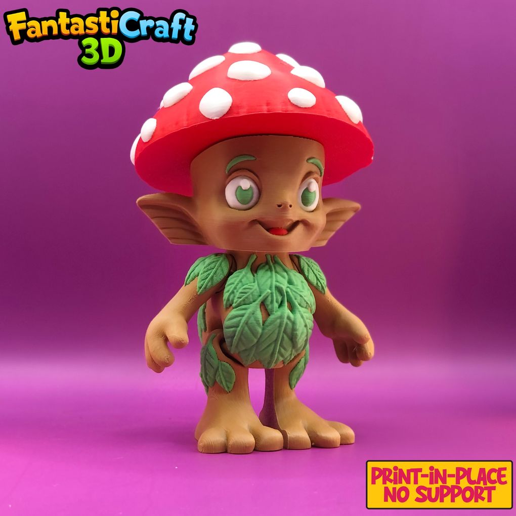 图片[3]-蘑菇精灵-3D合纵社-3D打印模型STL格式3mf格式免费下载！