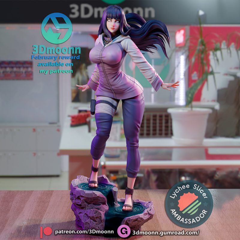 【火影忍者】雏田-3D合纵社-3D打印模型STL格式3mf格式免费下载！