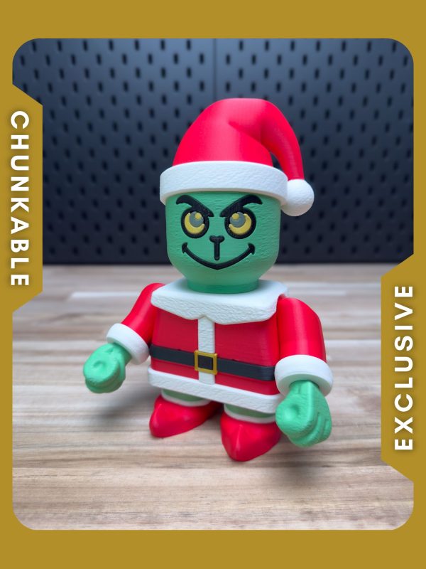 【积木玩具】圣诞怪杰-3D合纵社-3D打印模型STL格式3mf格式免费下载！