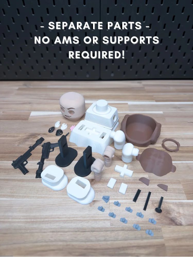 图片[2]-【积木玩具】星球大战-莱雅Chunky Leia Kit No Support No AMS No Glue-3D合纵社-3D打印模型STL格式3mf格式免费下载！