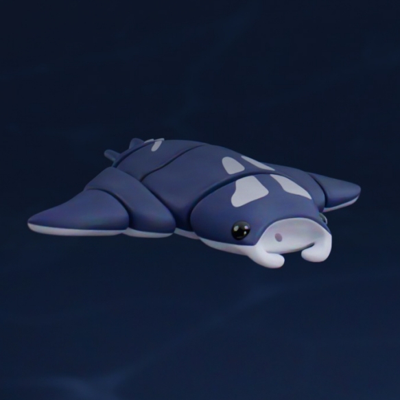 图片[2]-图案蝠鲼Manta Ray – Keyquake-3D合纵社-3D打印模型STL格式3mf格式免费下载！