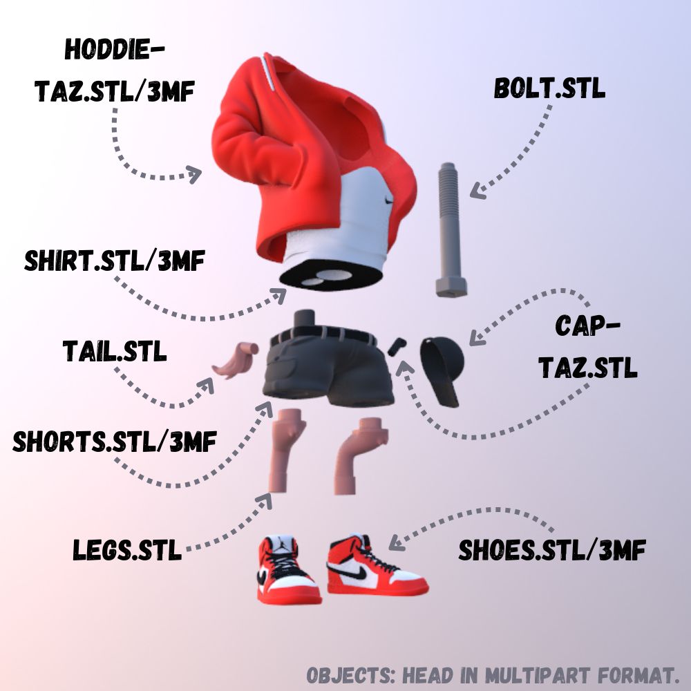 图片[3]-都市大嘴怪 TAZ-3D合纵社-3D打印模型STL格式3mf格式免费下载！