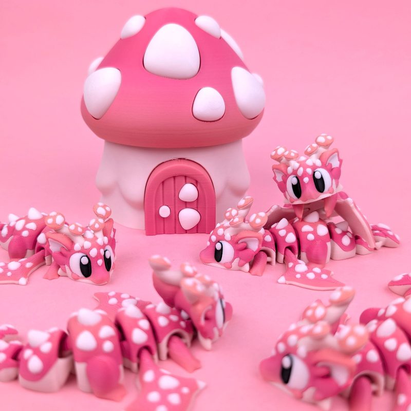 蘑菇龙Mushroom_MiniDragon-3D合纵社-3D打印模型STL格式3mf格式免费下载!