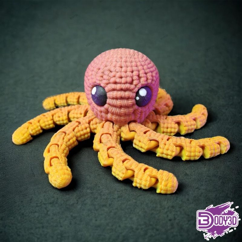 针织章鱼Octopus Plush by BODY3D-3D合纵社-3D打印模型STL格式3mf格式免费下载!