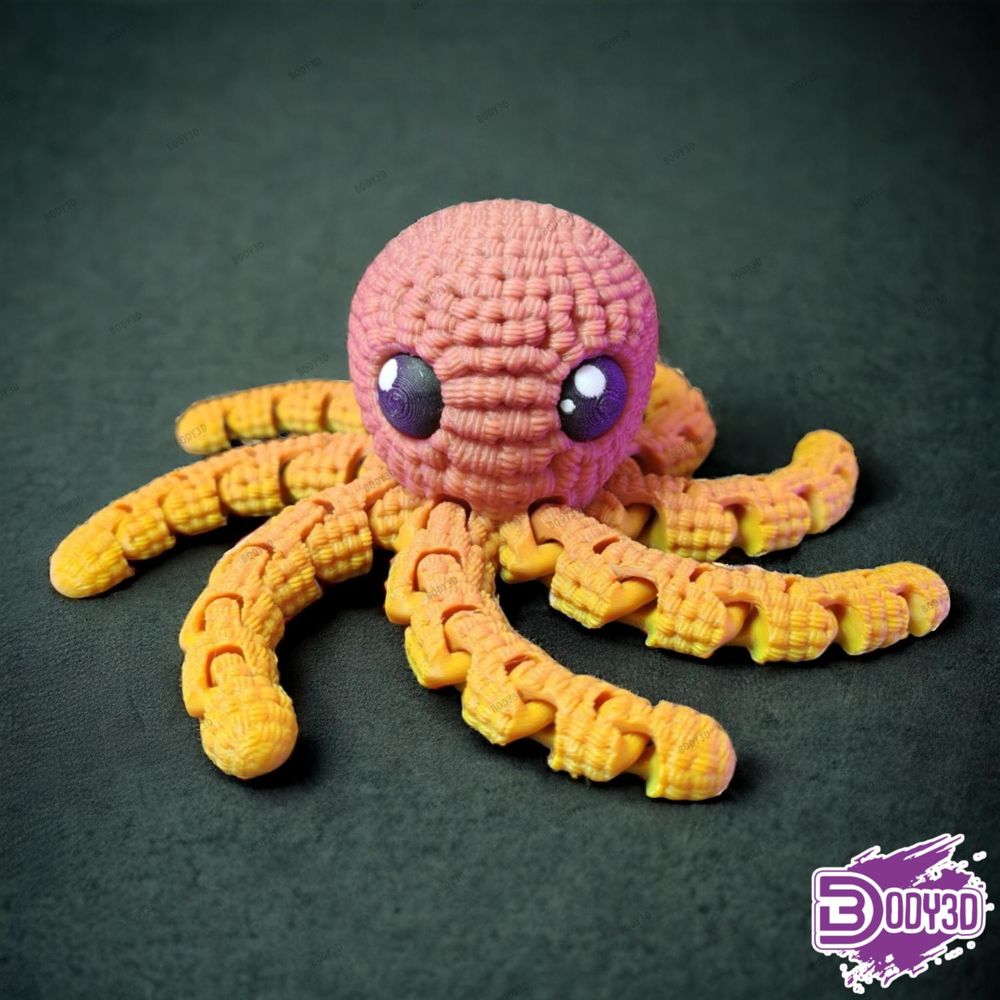 针织章鱼Octopus Plush by BODY3D-3D合纵社-3D打印模型STL格式3mf格式免费下载！