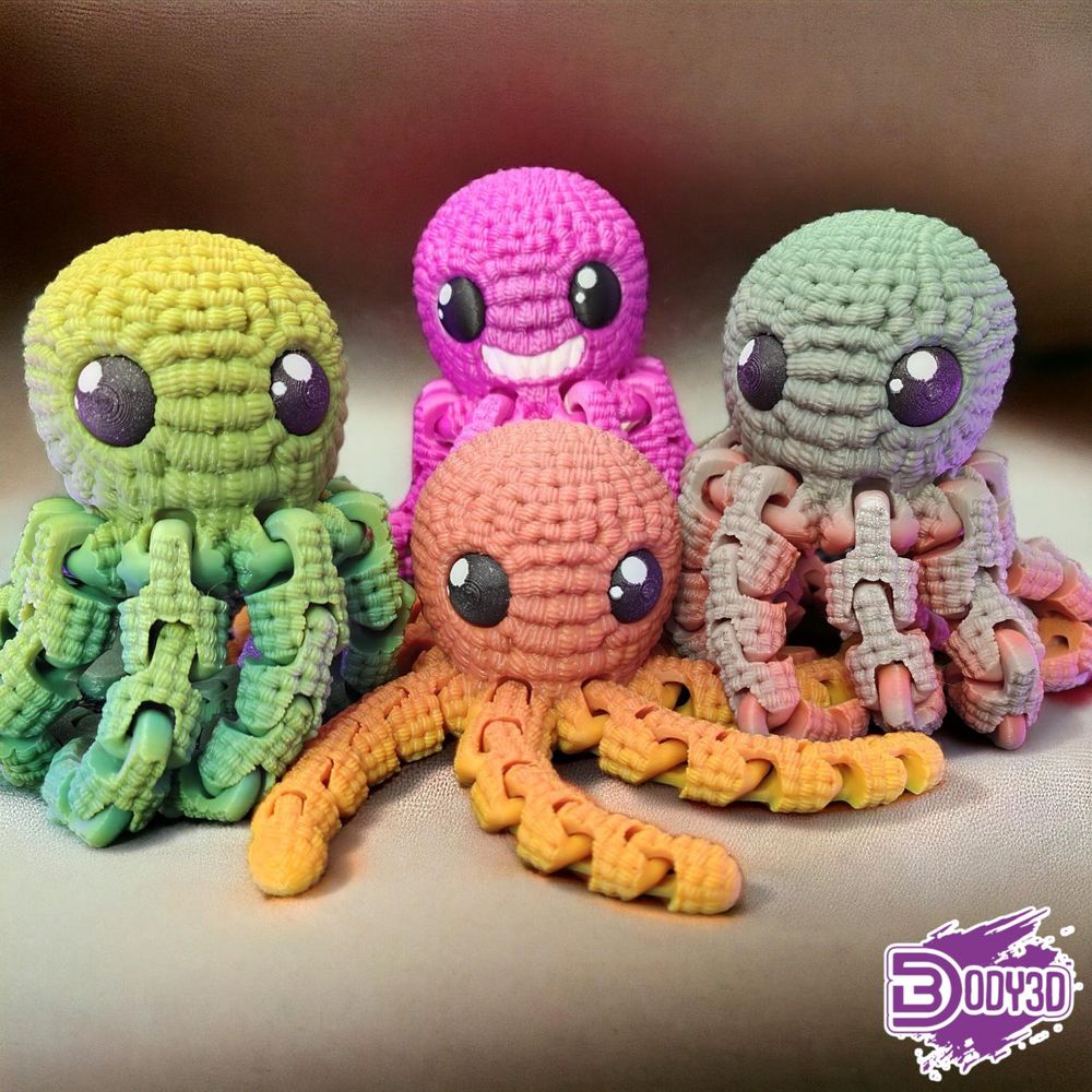 图片[3]-针织章鱼Octopus Plush by BODY3D-3D合纵社-3D打印模型STL格式3mf格式免费下载！