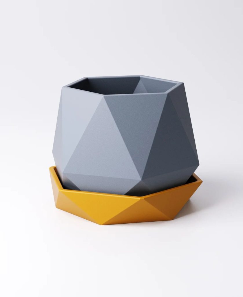 图片[3]-多肉花盆Geometric Planter with Drip Tray-3D合纵社-3D打印模型STL格式3mf格式免费下载！