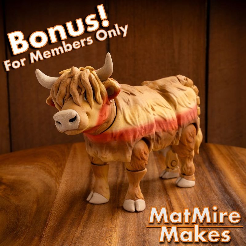 西高地牛MMM_HighlandCow_p-3D合纵社-3D打印模型STL格式3mf格式免费下载！