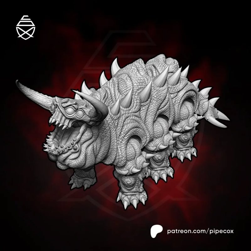 牛鬼 USHI_Articulated-3D合纵社-3D打印模型STL格式3mf格式免费下载！