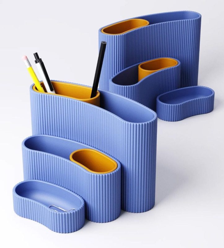 组合笔筒 Revolve Desk Organiser @Print3DWorld-3D合纵社-3D打印模型STL格式3mf格式免费下载！