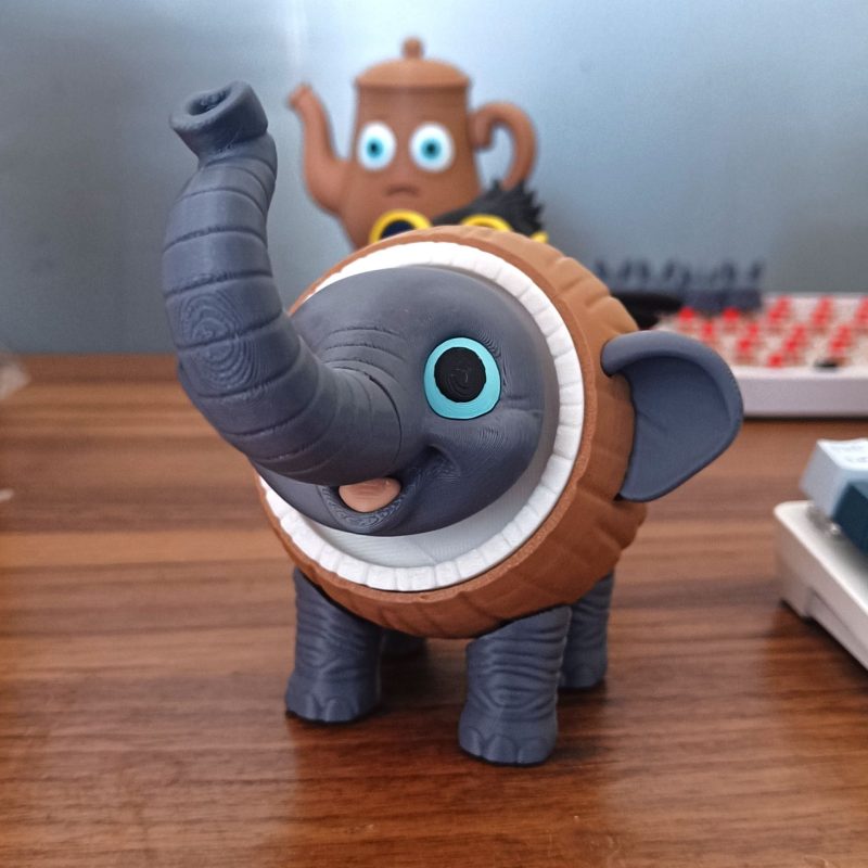 木桶大象-3D合纵社-3D打印模型STL格式3mf格式免费下载！