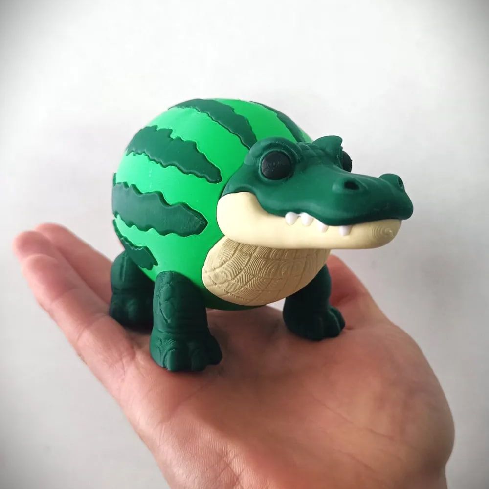 图片[2]-西瓜鳄鱼-3D合纵社-3D打印模型STL格式3mf格式免费下载！