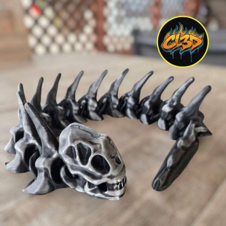 异形骨架龙-3D合纵社-3D打印模型STL格式3mf格式免费下载！