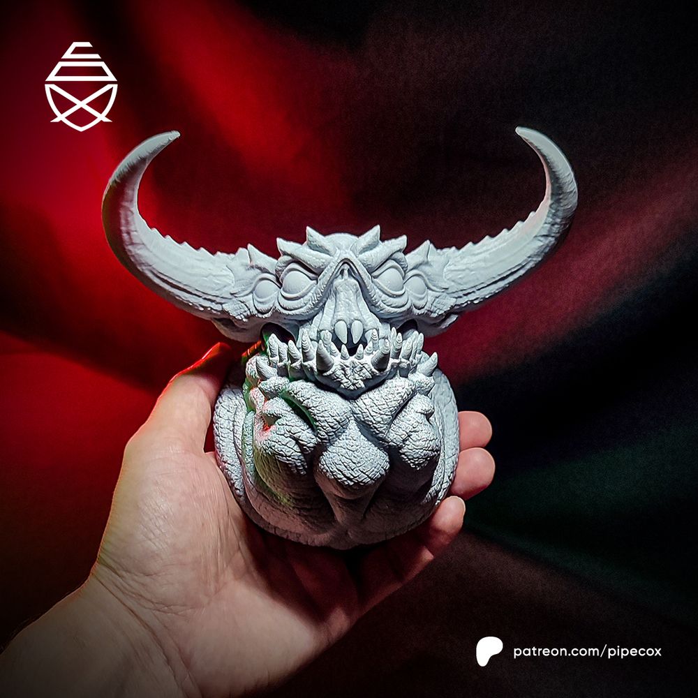 图片[4]-牛鬼头像-3D合纵社-3D打印模型STL格式3mf格式免费下载！