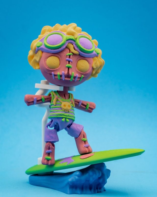 【恐怖系列】66 冲浪恐怖小人-3D合纵社-3D打印模型STL格式3mf格式免费下载!