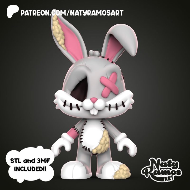 丧尸兔-3D合纵社-3D打印模型STL格式3mf格式免费下载！