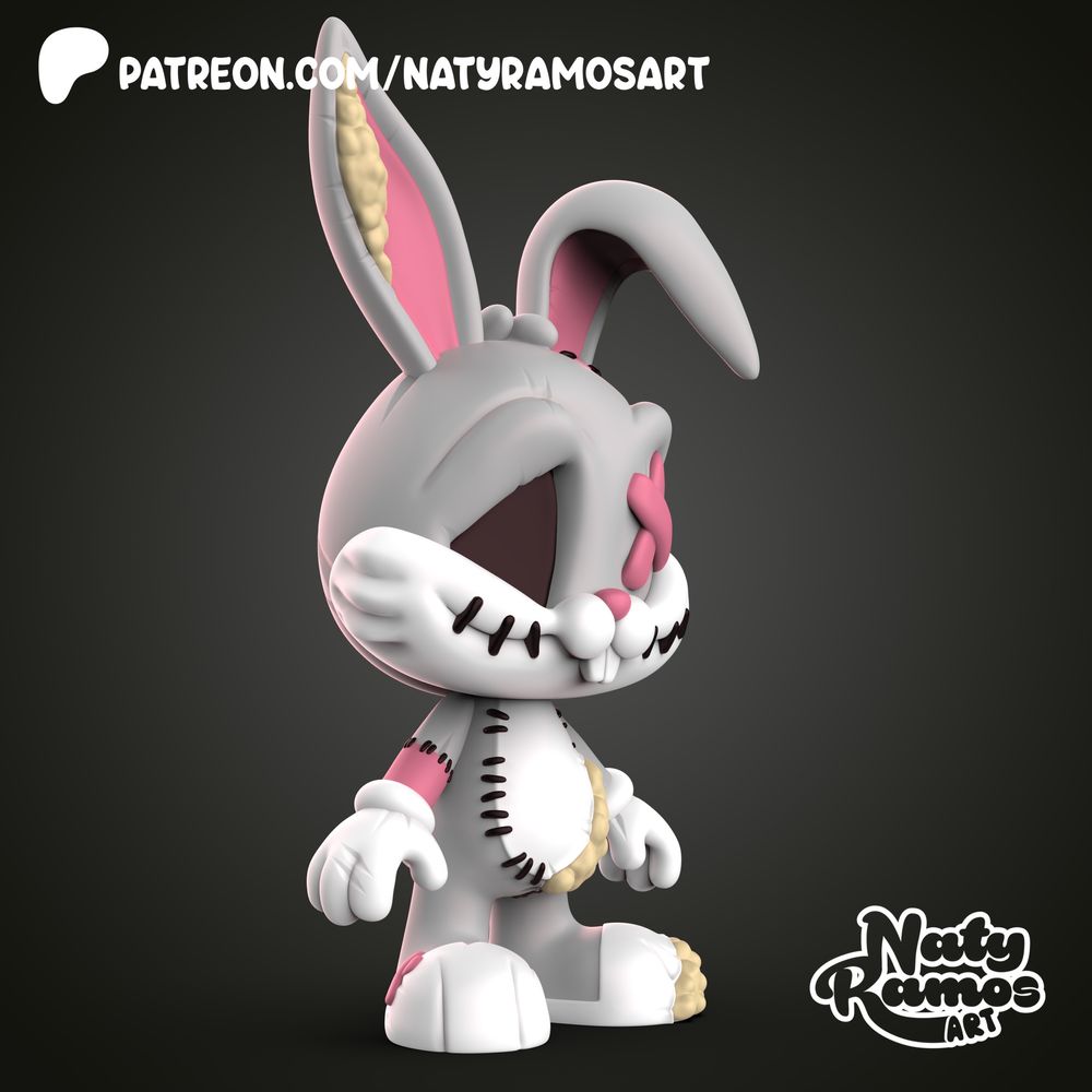 图片[3]-丧尸兔-3D合纵社-3D打印模型STL格式3mf格式免费下载！