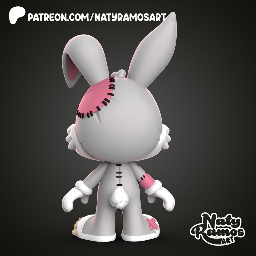 图片[2]-丧尸兔-3D合纵社-3D打印模型STL格式3mf格式免费下载！