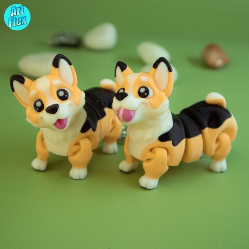 柯基犬-3D合纵社-3D打印模型STL格式3mf格式免费下载！