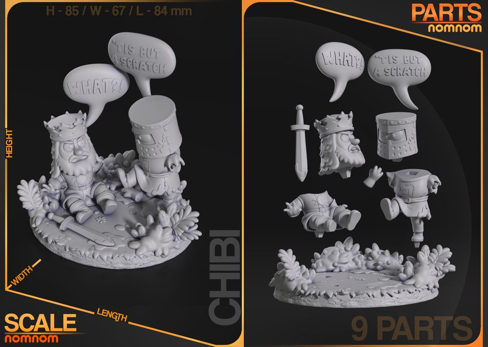 图片[2]-Q版黑骑士-3D合纵社-3D打印模型STL格式3mf格式免费下载！