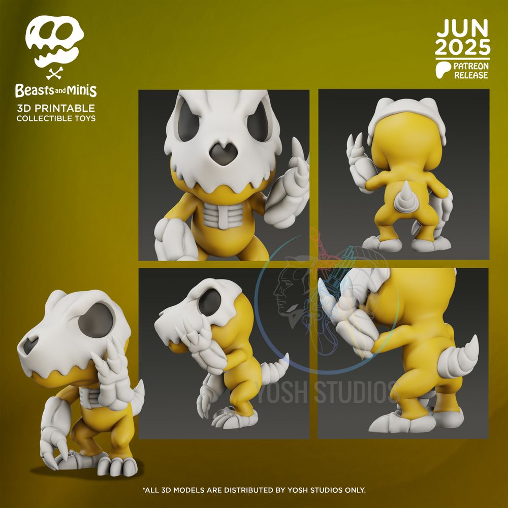 图片[2]-【数码宝贝】亚古兽-3D合纵社-3D打印模型STL格式3mf格式免费下载！