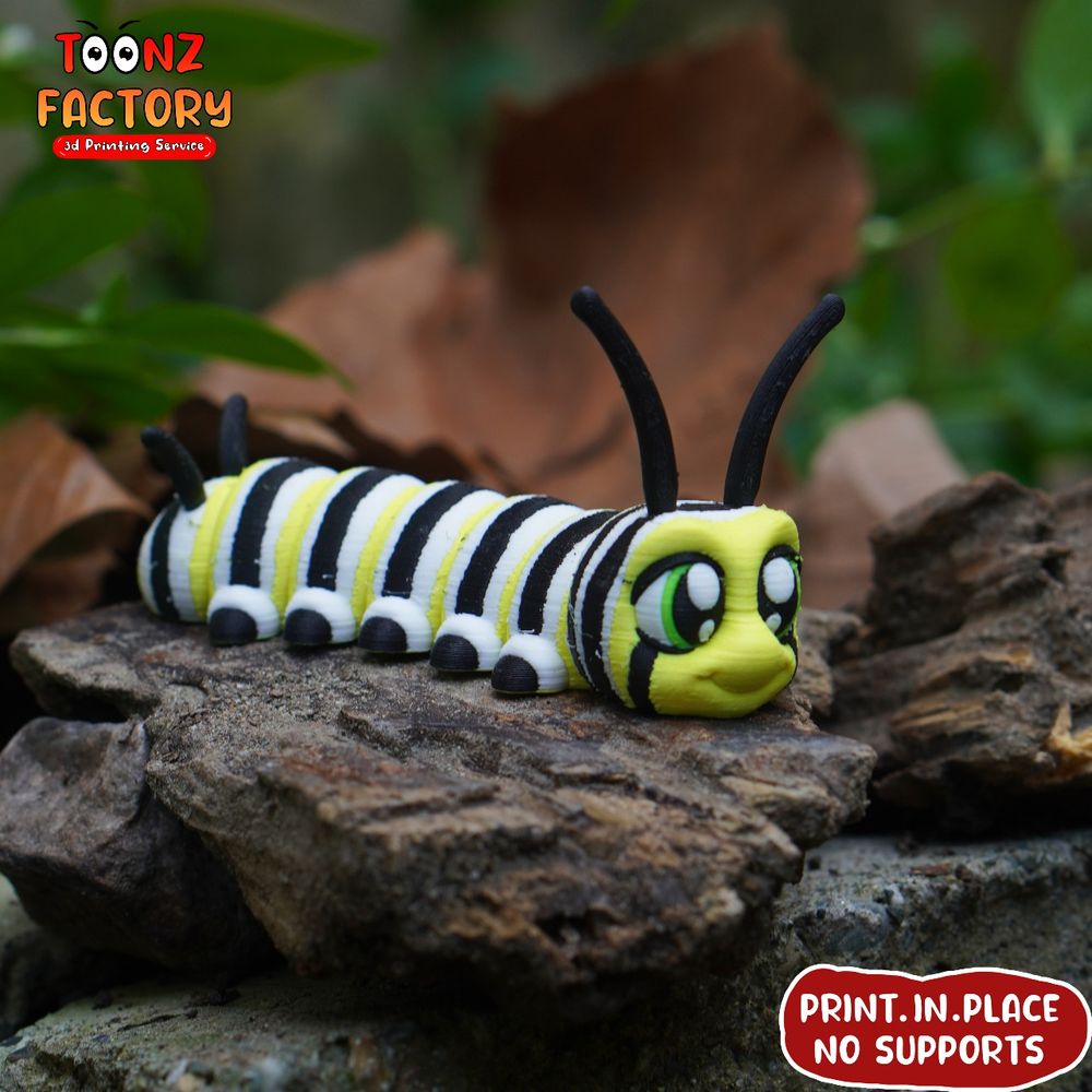 图片[4]-帝王蝶幼虫-3D合纵社-3D打印模型STL格式3mf格式免费下载！