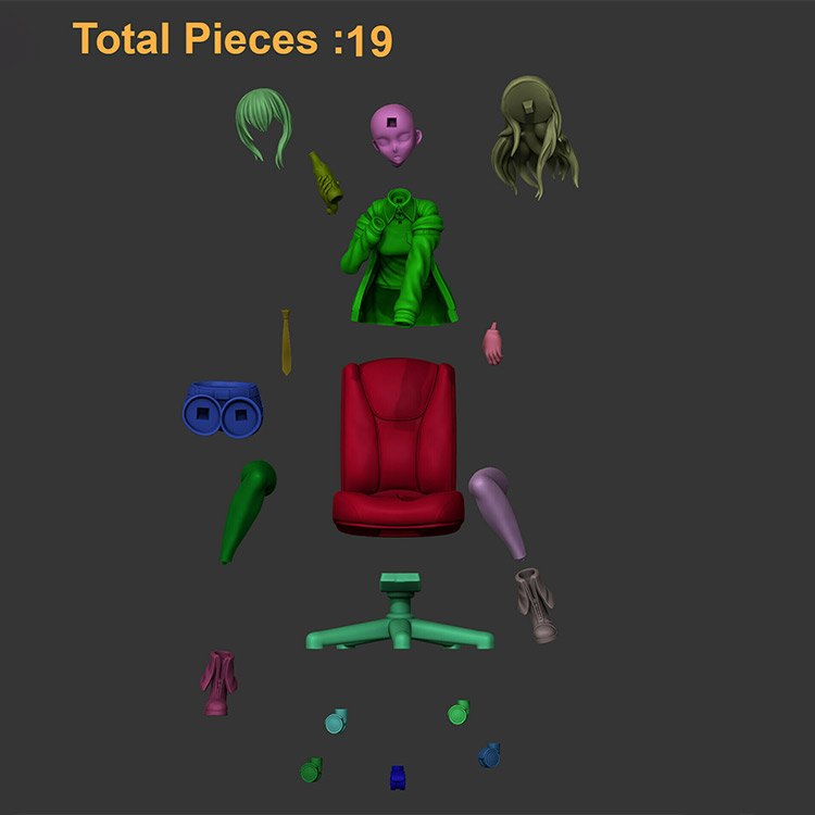 图片[2]-【命运石之门】牧濑红莉栖-3D合纵社-3D打印模型STL格式3mf格式免费下载！