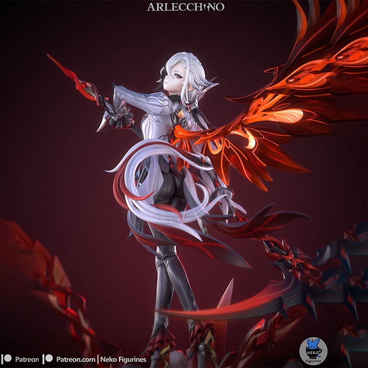 【原神】阿蕾奇诺-3D合纵社-3D打印模型STL格式3mf格式免费下载！