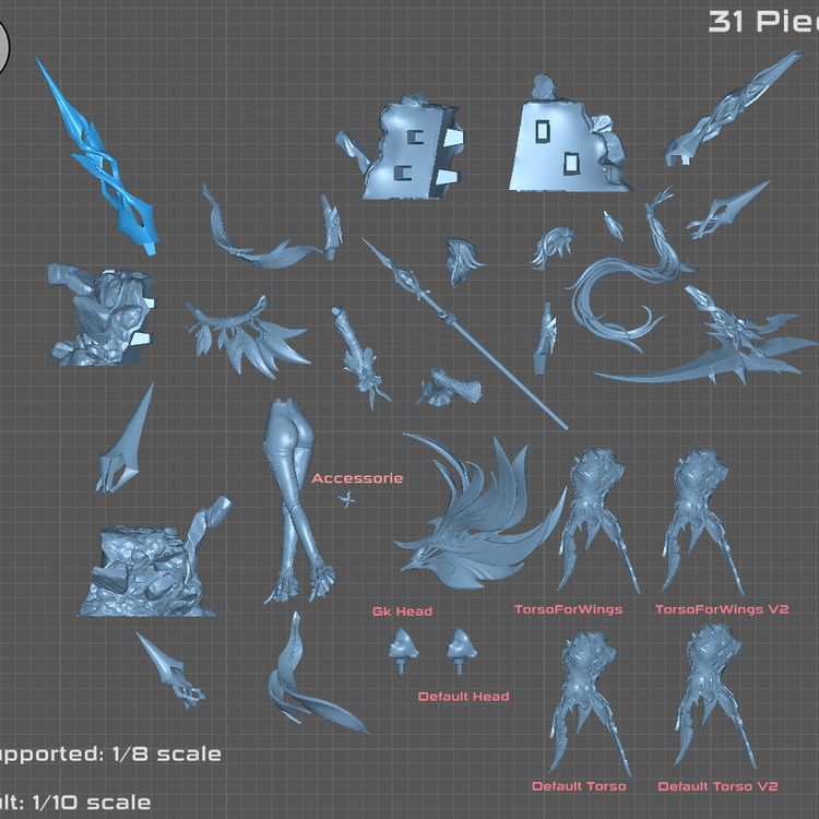 图片[2]-【原神】阿蕾奇诺-3D合纵社-3D打印模型STL格式3mf格式免费下载！