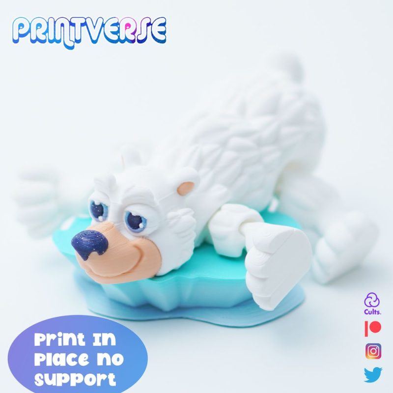 北极熊-3D合纵社-3D打印模型STL格式3mf格式免费下载！