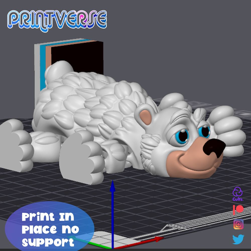 图片[2]-北极熊-3D合纵社-3D打印模型STL格式3mf格式免费下载！