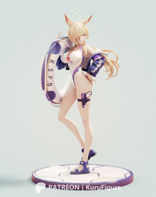 【蔚蓝档案】尾刃康娜-3D合纵社-3D打印模型STL格式3mf格式免费下载！