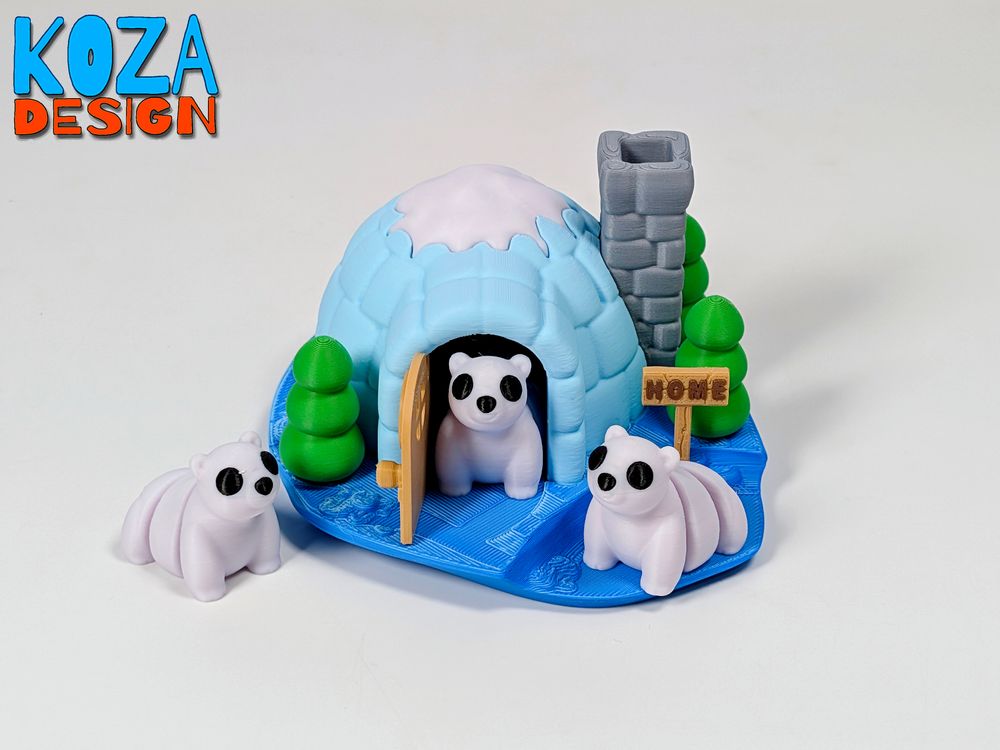 图片[3]-北极熊小窝-3D合纵社-3D打印模型STL格式3mf格式免费下载！