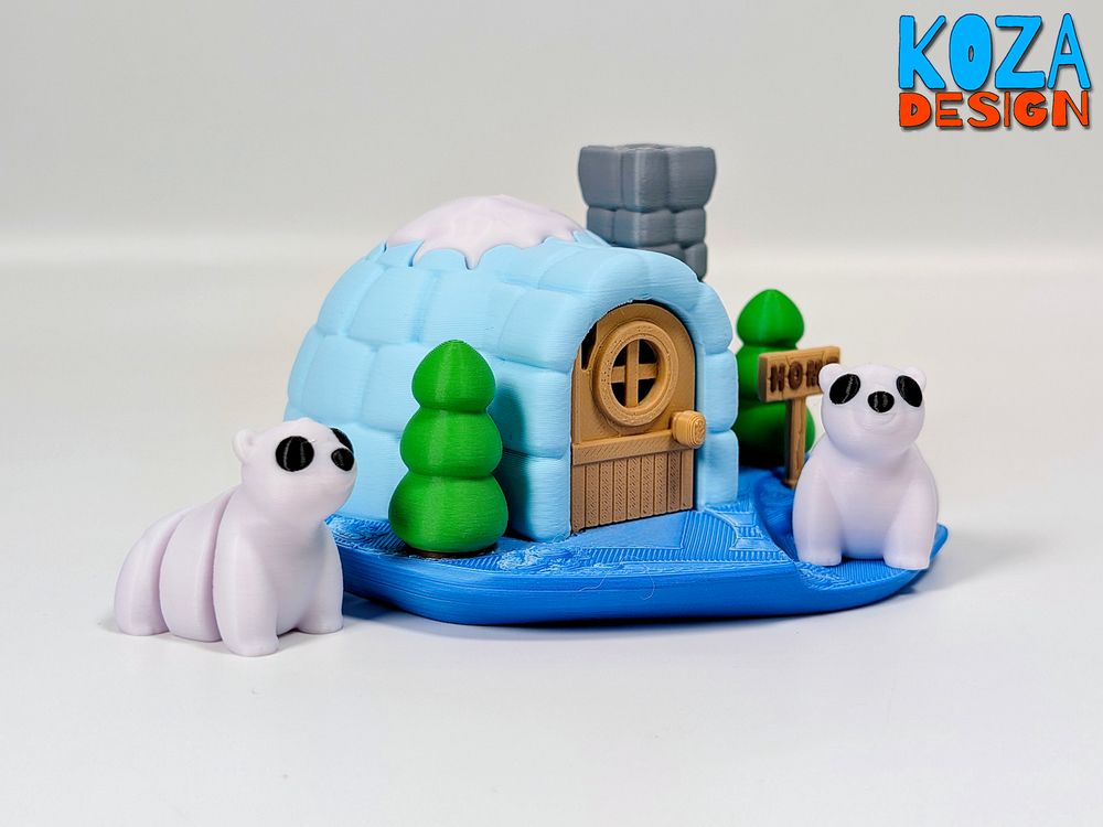 图片[2]-北极熊小窝-3D合纵社-3D打印模型STL格式3mf格式免费下载！