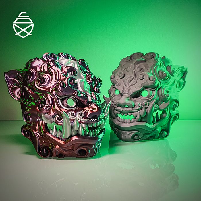 福狮面具-3D合纵社-3D打印模型STL格式3mf格式免费下载！