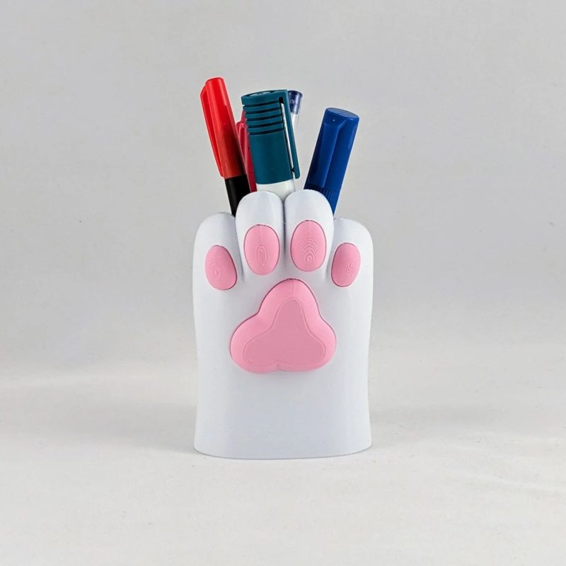 猫爪笔筒-3D合纵社-3D打印模型STL格式3mf格式免费下载!