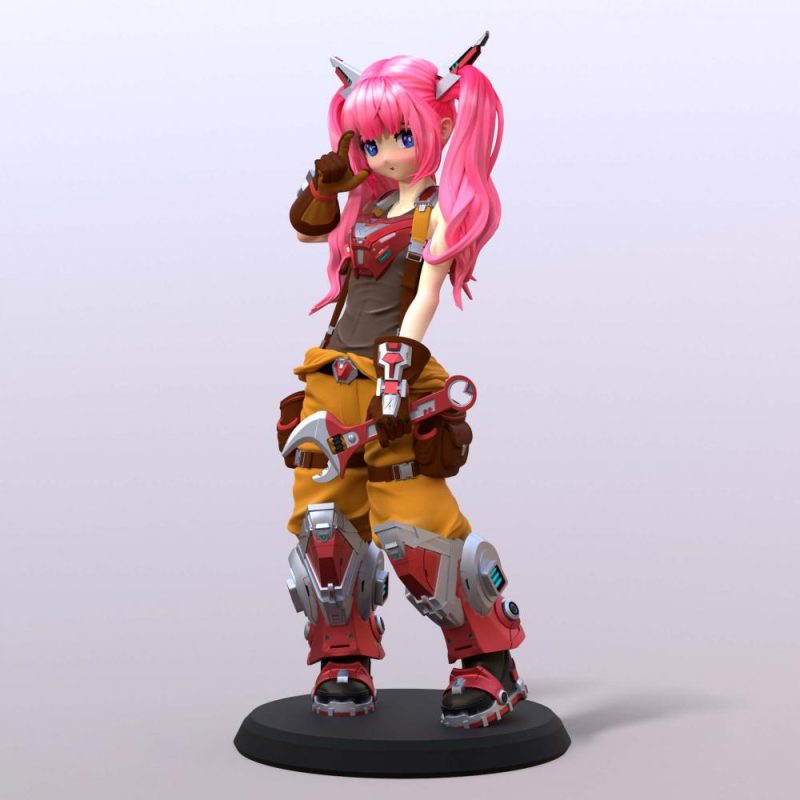 机甲少女-3D合纵社-3D打印模型STL格式3mf格式免费下载！