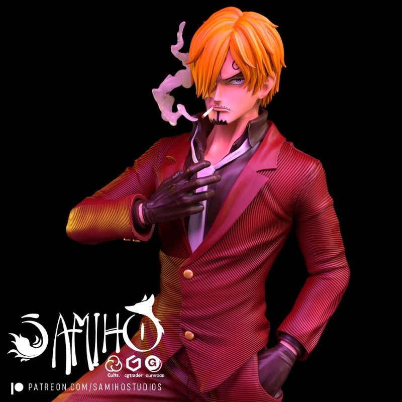 【海贼王】山治-3D合纵社-3D打印模型STL格式3mf格式免费下载！