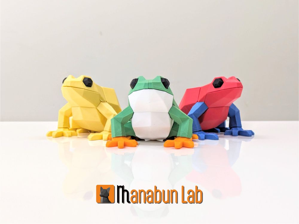 【拼图小动物】青蛙-3D合纵社-3D打印模型STL格式3mf格式免费下载！