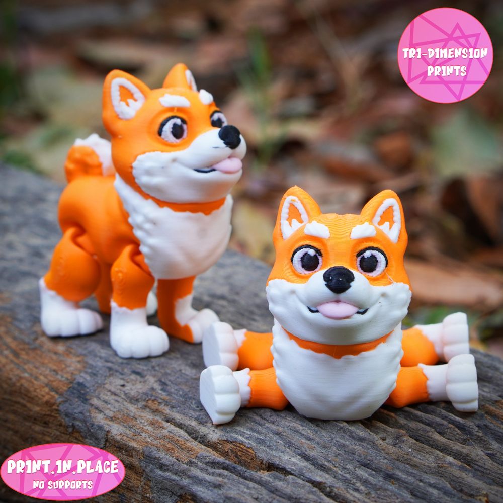 柴犬-3D合纵社-3D打印模型STL格式3mf格式免费下载！