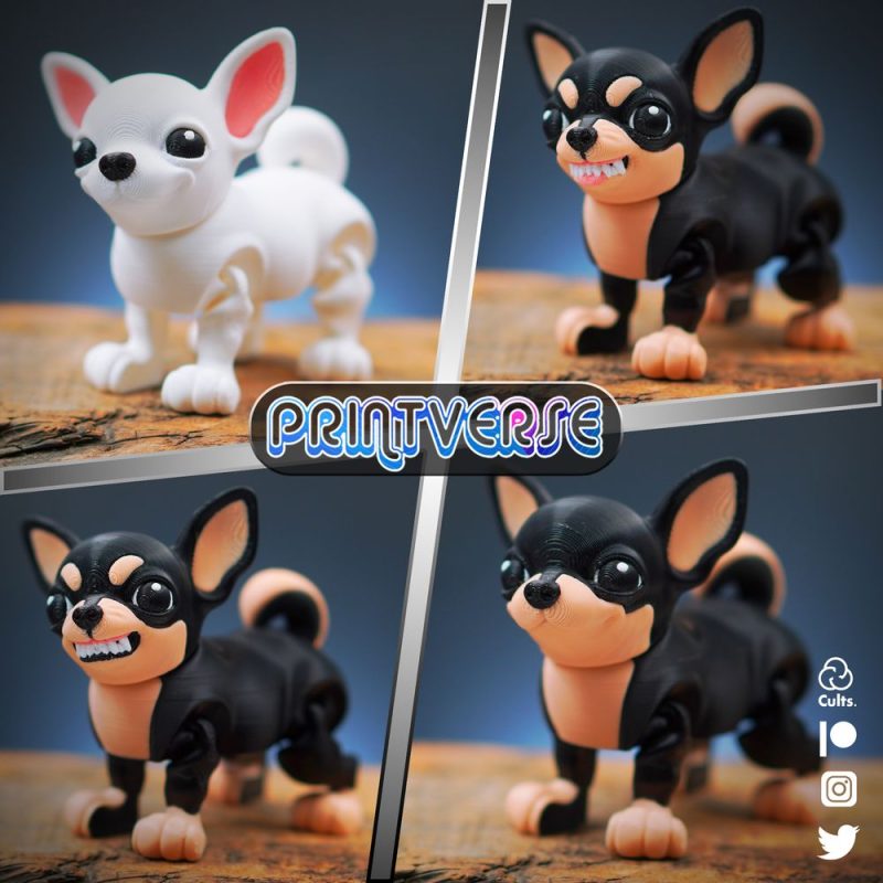 吉娃娃犬-3D合纵社-3D打印模型STL格式3mf格式免费下载!