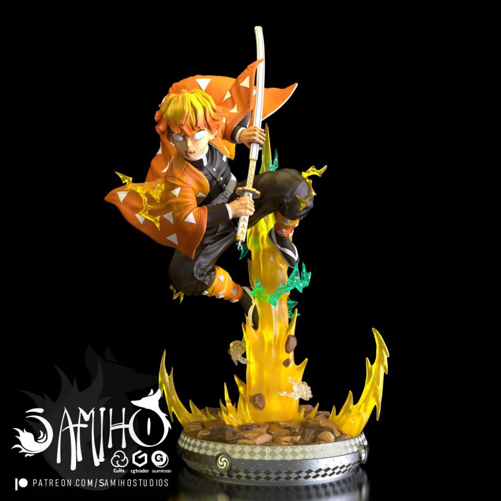 图片[4]-【鬼灭之刃】善逸-3D合纵社-3D打印模型STL格式3mf格式免费下载！