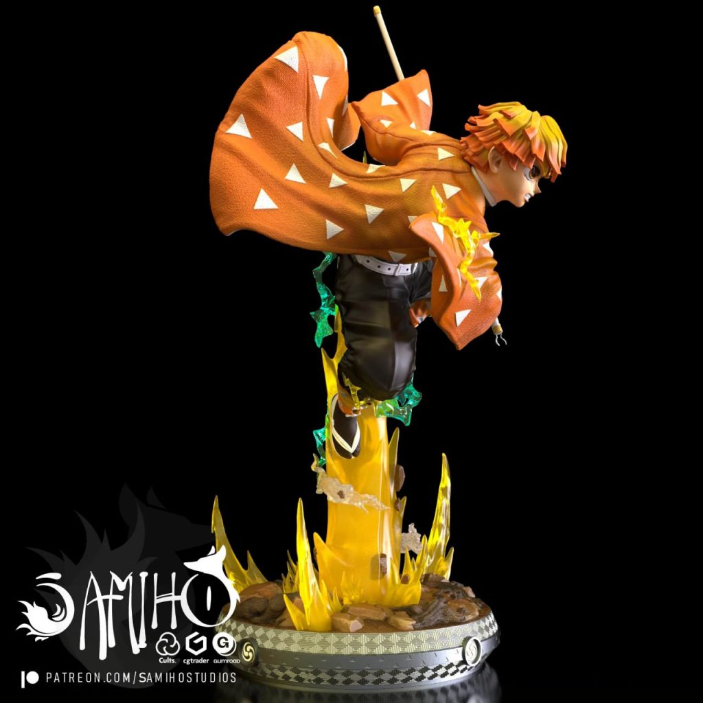 图片[3]-【鬼灭之刃】善逸-3D合纵社-3D打印模型STL格式3mf格式免费下载！