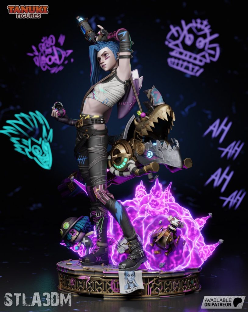 图片[3]-【英雄联盟】金克斯-3D合纵社-3D打印模型STL格式3mf格式免费下载！